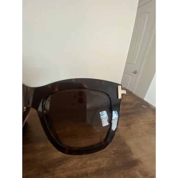 TOM FORD DASHA FT0822 52F Sunglasses Havana Frame‎ Brown Polarized Lens In Case - Picture 8 of 10